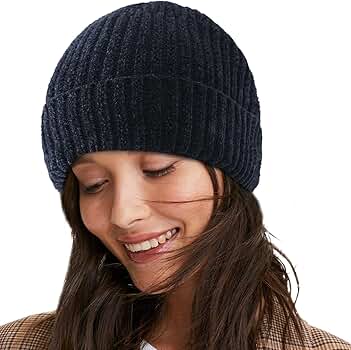 Unisex Knit Cuff Beanie Hat Warm Cozy Knitted Cuffed Skull Cap
